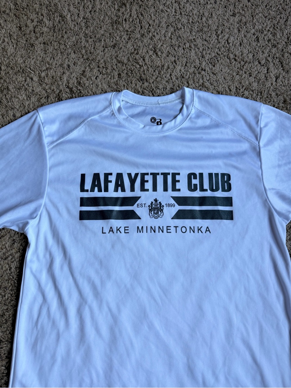 Badger Sport T-shirt Lafayette Club Lake Minnetonka Youth XL White Golf Tennis